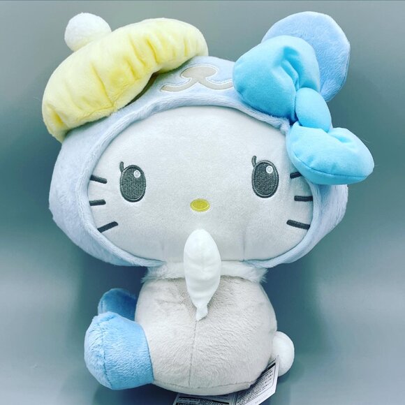 Hello Kitty Pastel Beret Panda Costume Plush Blue - Picture 1 of 5